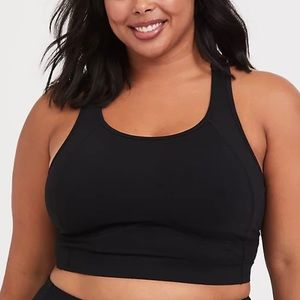 TORRID Low-Impact Longline Sports Bra - Performance Core Black - Size 2